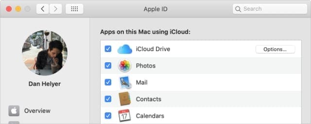 Apple ID iCloud System Preferences